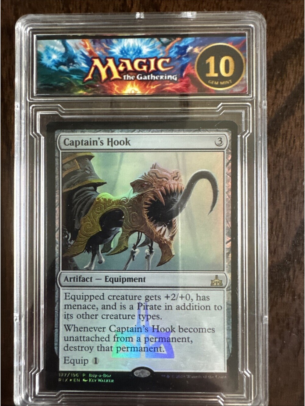 Graded Mint Gem 10 - Captain's Hook Buy-A-Box Promos Foil 177/196